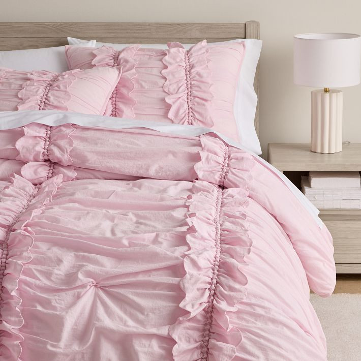 Macaron Ruffle Quilt | Pottery Barn Teen