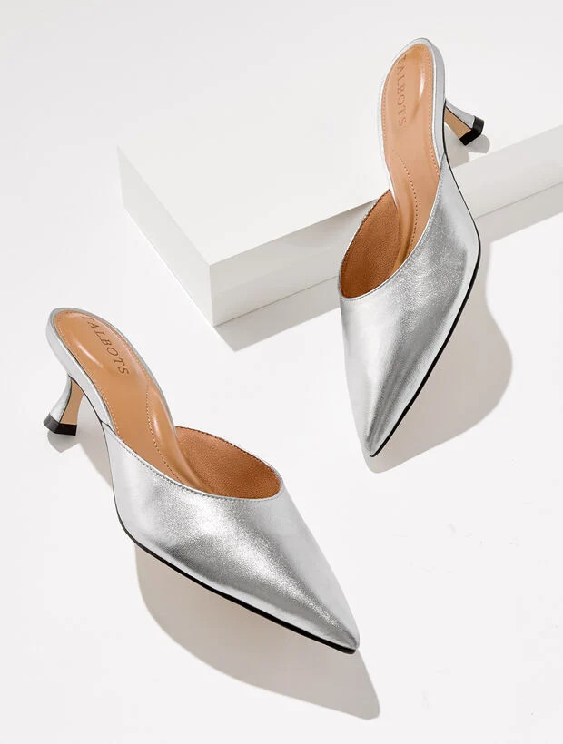 Ember Metallic Nappa Mules | Talbots