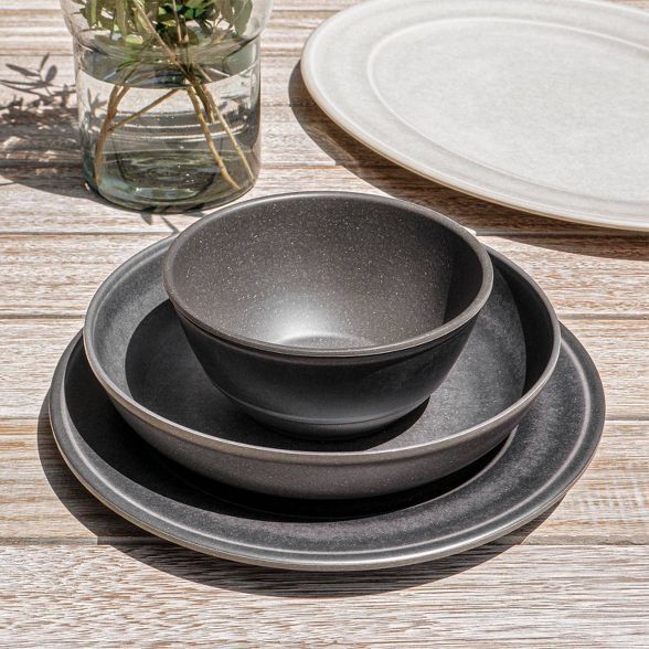 45oz Melamine and Bamboo Dinner Bowl Gray - Threshold™ | Target