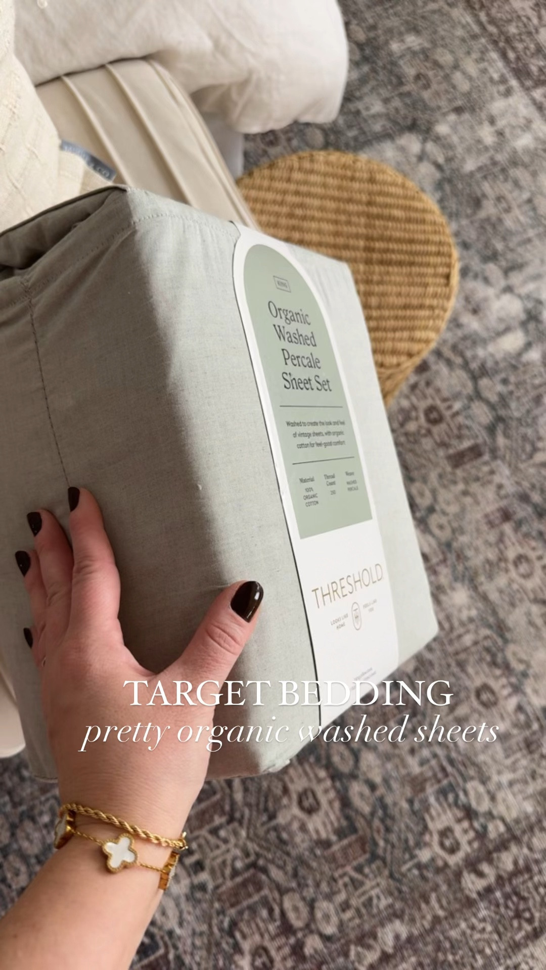 New bedding sheets form Target! Loving this earthy, neutral green tone set!! @target #targetstyle #targetbedding #target #bedding #bedroom #target #threshold 

#LTKWatchNow #LTKHome #LTKSaleAlert