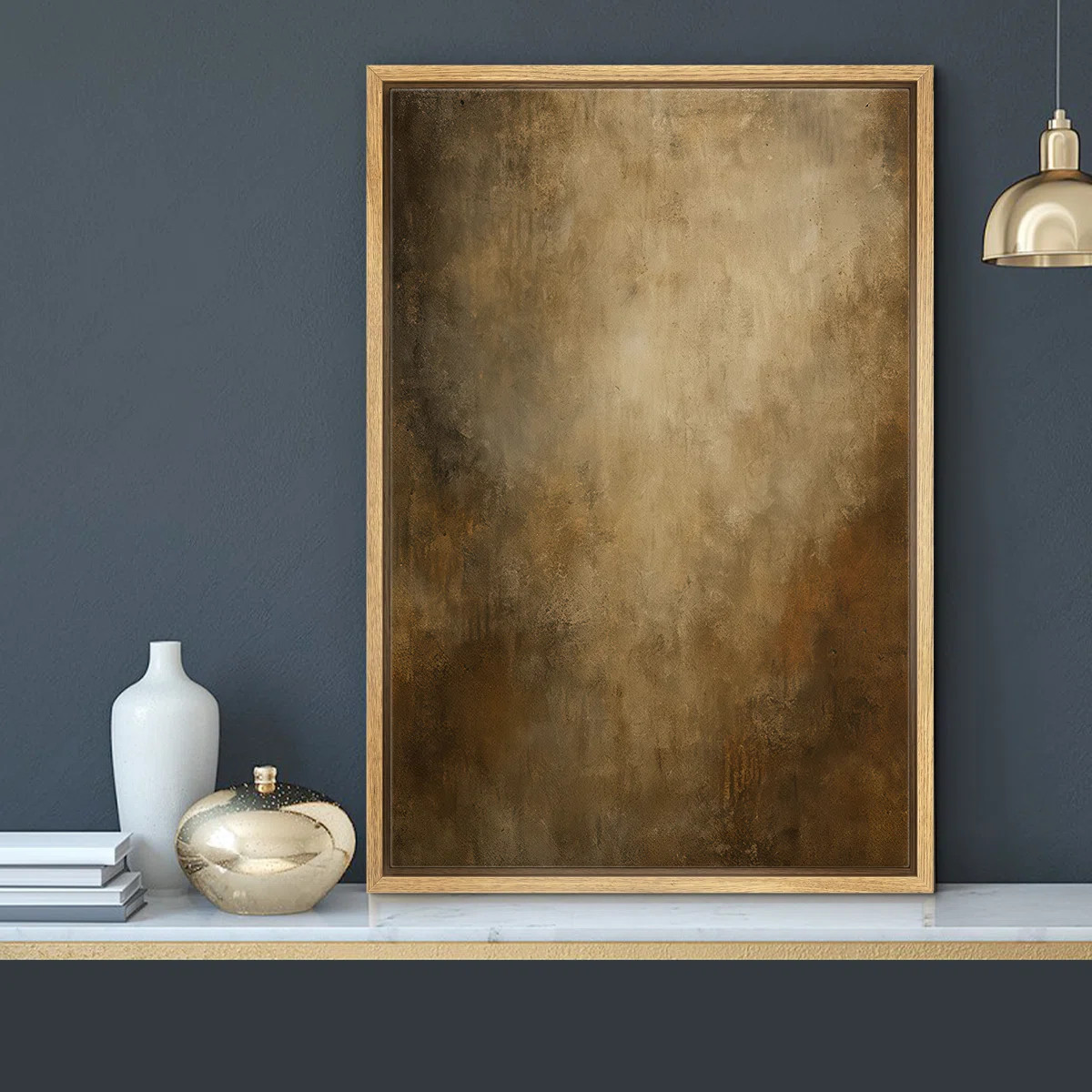 Earthy Brown Abstract Art \u2013 Pictures Framed Canvas Print Wall Art | Wayfair North America