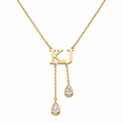 Custom Initial/Number Drip Necklace | The Sis Kiss