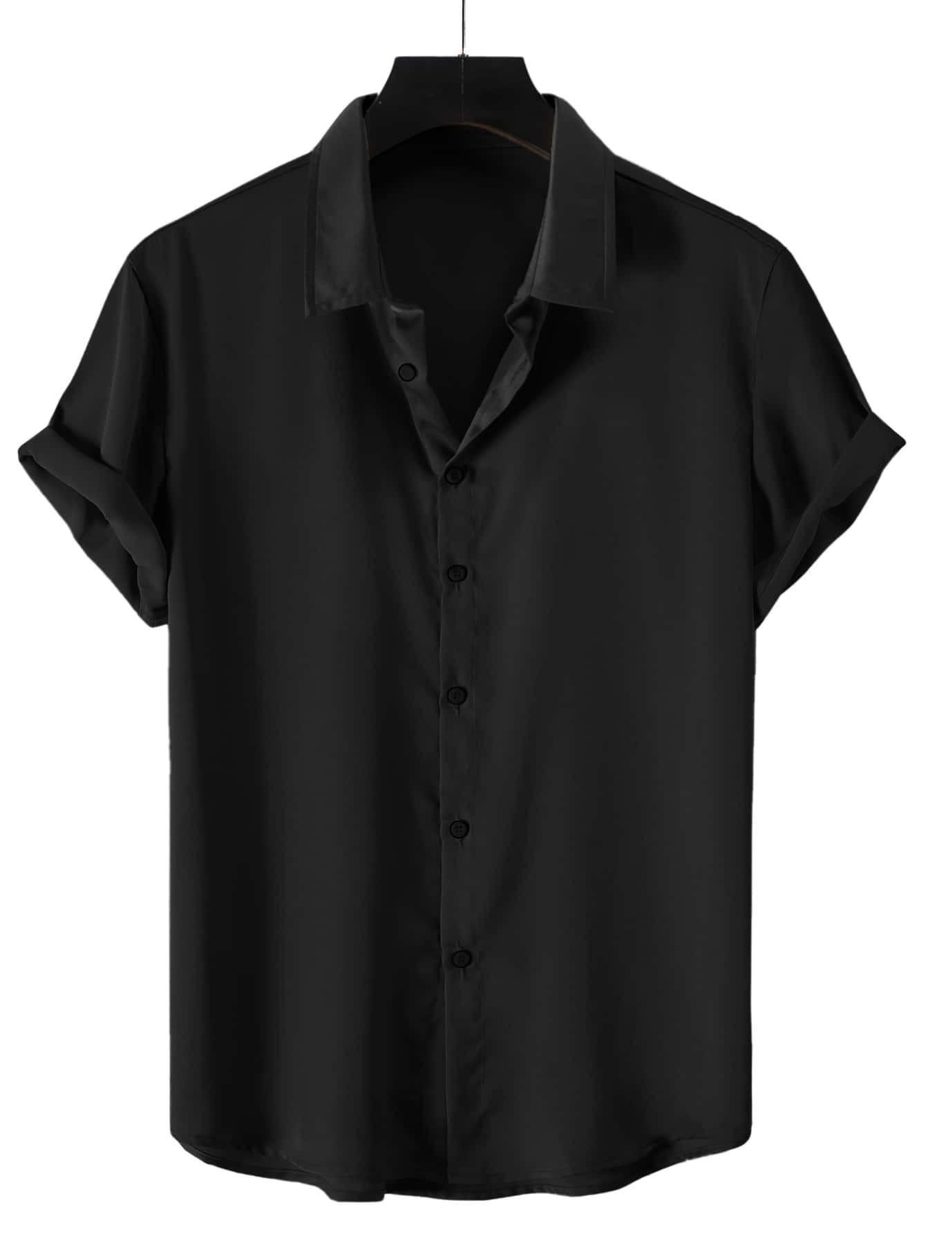 Men Button Through Solid Shirt | SHEIN
