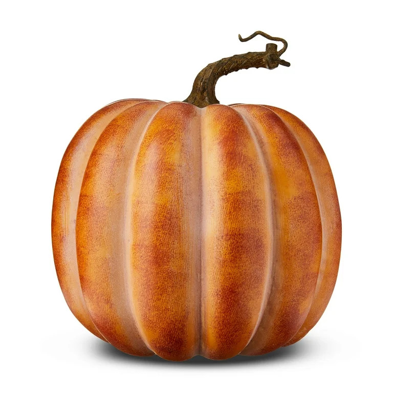 Foam Pumpkin Tabletop Decor, Orange, 8", Harvest by Way To Celebrate | Walmart (US)