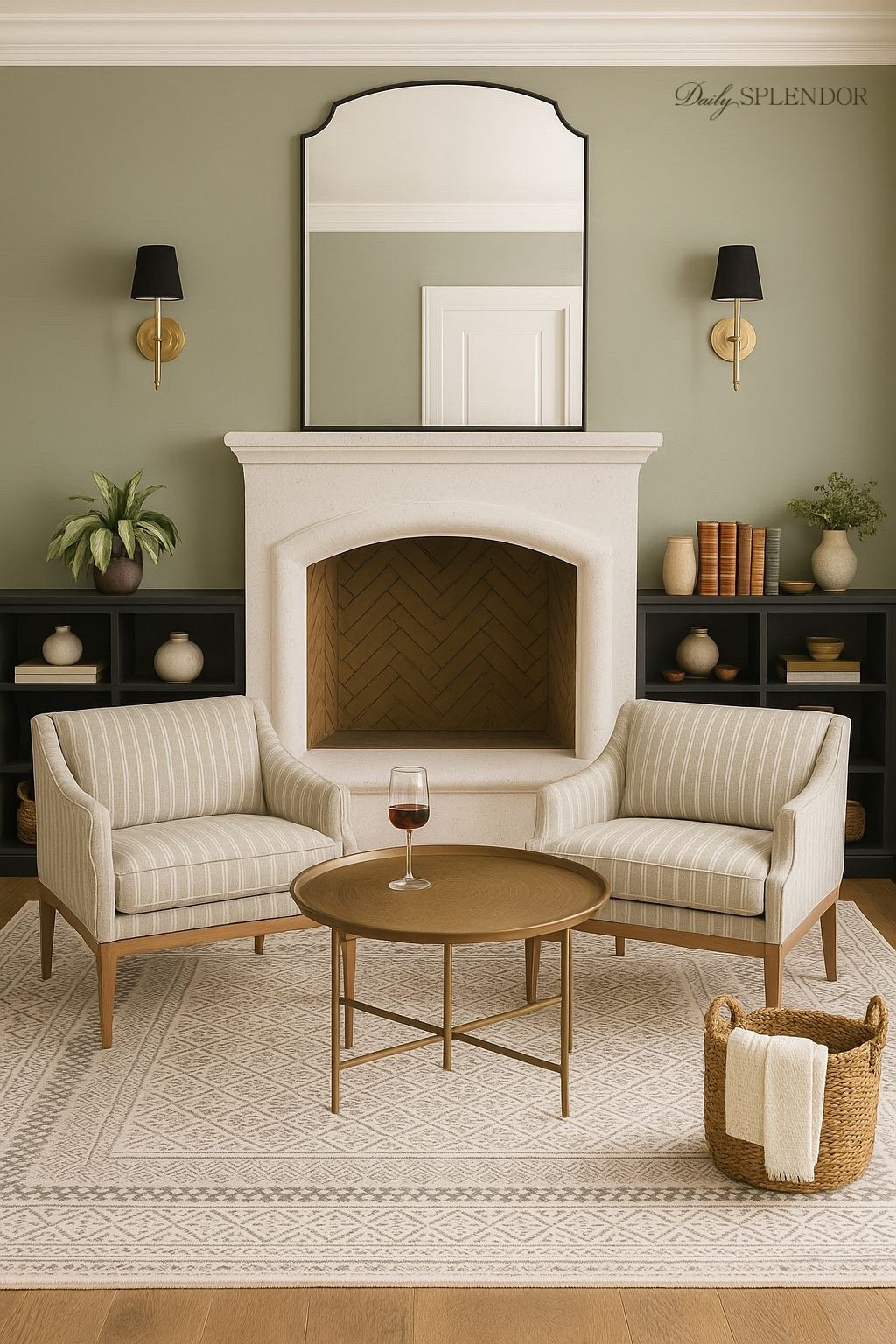 Lounge area inspiration. Elevate the space with accent chairs, bookcases, wall sconces, and a coffee table. 

 #lounge #loungearea #accentchairs #armchairs #mantel #coffeetable #livingroom #livingroomdesign #livingroomstyle #readingspace #homedesign #homestyling #interiordesign #LTKOver40 #LTKHome #LTKSaleAlert