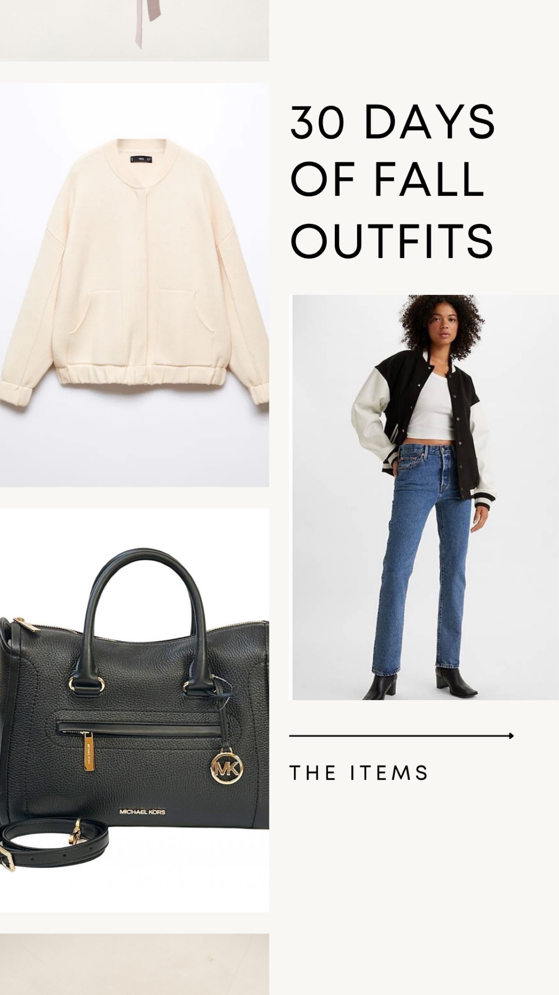 30 days of fall outfits - the items

Mango Levi’s Stradivarius handbags 

#LTKstyletip #LTKmidsize #LTKover40