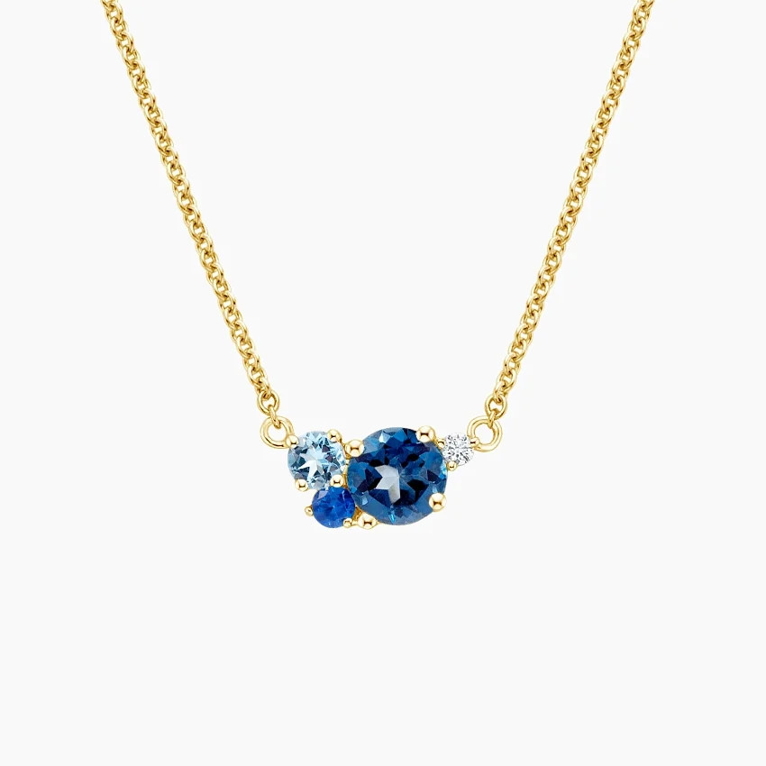 Hydrangea Bouquet Pendant in 14K Yellow Gold | Brilliant Earth