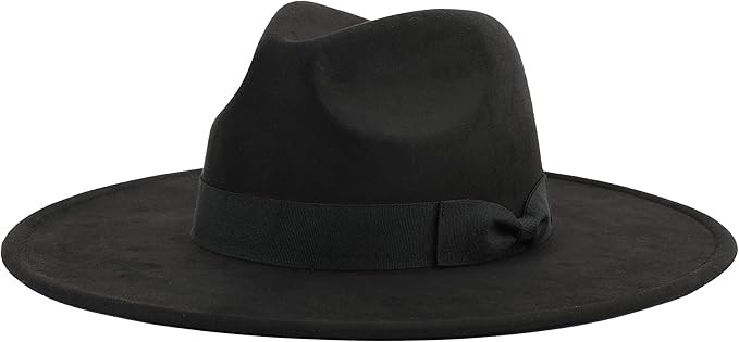 Big Wide Brim Fedora Hat for Women Large Felt Panama Rancher Hat | Amazon (US)