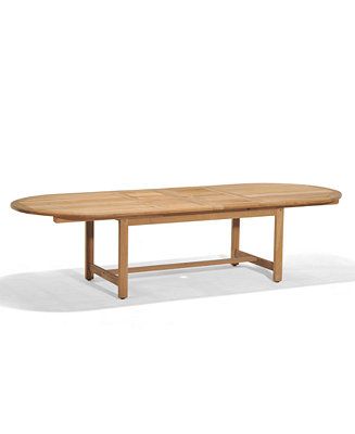 Bristol Teak 118" x 47" Outdoor Extension Dining Table | Macy's