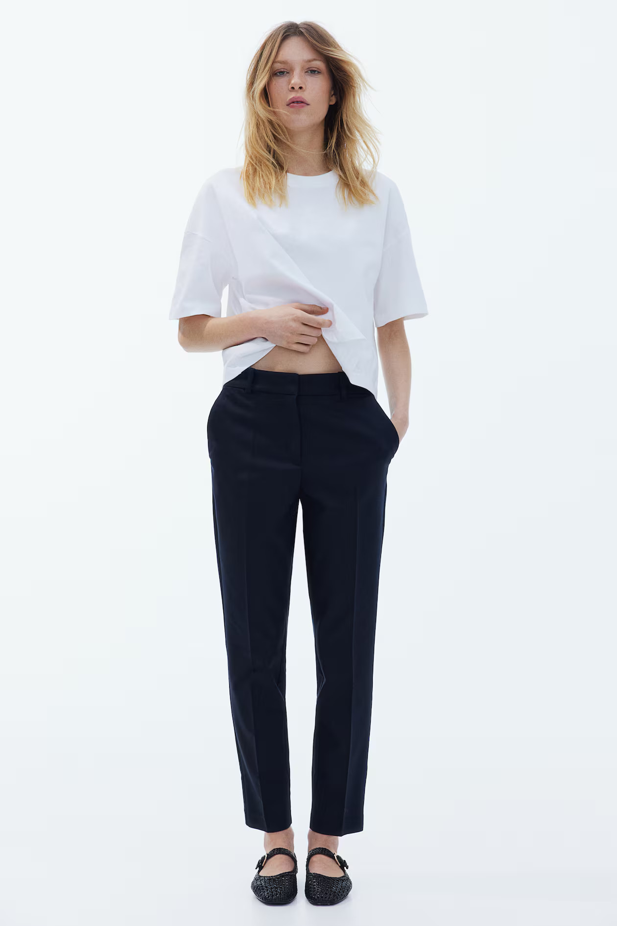 Slacks - Navy - Ladies | H&M US | H&M (US + CA)