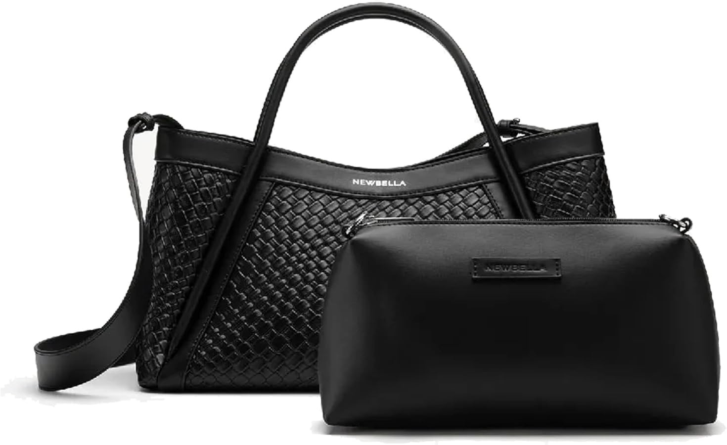 NEWBELLA Kelly Vegan Leather Tote Bag for Women, Hobo Shoulder Bag, Crossbody Handbag with Matchi... | Amazon (US)