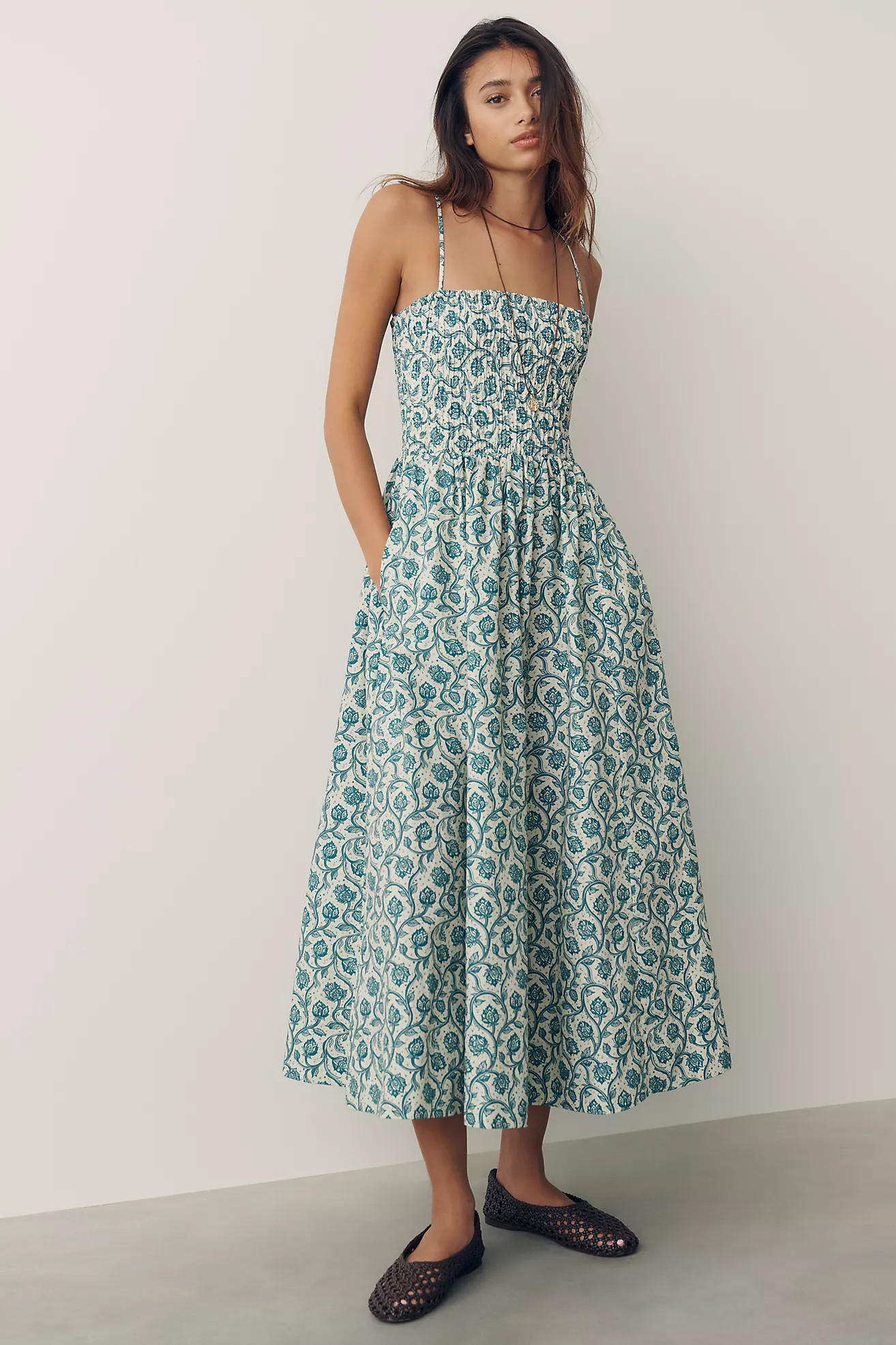 By Anthropologie Smocked A-Line Dress | Anthropologie (US)