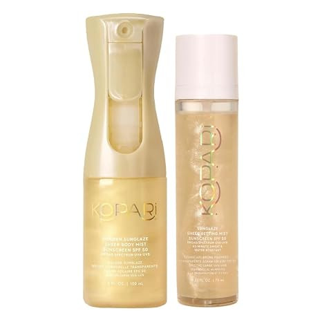 Kopari Golden Sunglaze Sheer Body Mist Sunscreen SPF 50 & Sunglaze Sheer Setting Mist Sunscreen S... | Amazon (US)