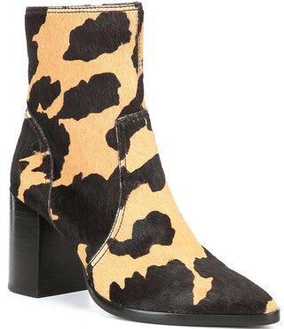 Darnold Printed Haircalf Block Heel Booties | Dillard's