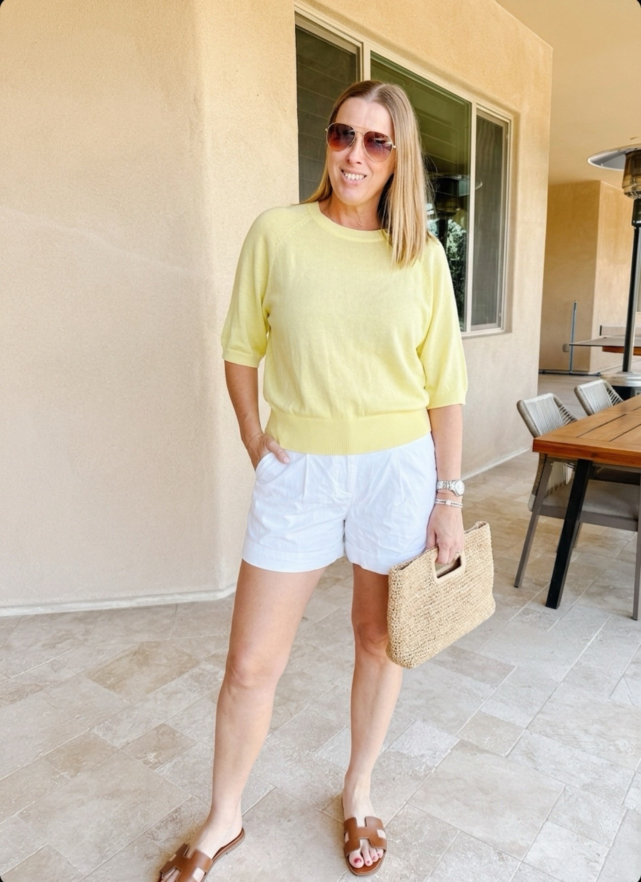Easy casual outfit

Summer outfit, Amazon fashion, yellow top,
Vacation outfit, casual summer look, white shorts outfit , 

#LTKTravel #LTKootd #LTKOver40