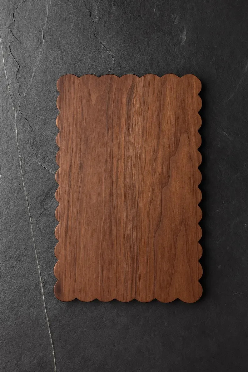Black Walnut Scallop Edge Cutting Board: USA Made Chopping Block | Etsy (US)