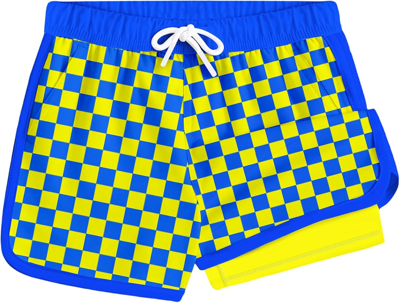 Boys Swim Trunks with Compression Liner High Visibility Quick Dry Bathing Suit Vintage Swimming S... | Amazon (US)