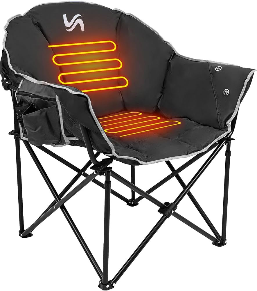 LILYPELLE Oversized Heated Camping Chair, Patio Lounge Chairs with 3 Heat Levels, Portable Foldin... | Amazon (US)