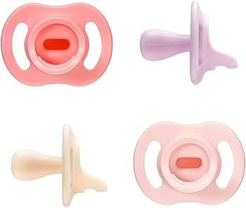 Tommee Tippee Ultra-Light StayPut Pacifier, One-Piece Silicone Design, 0-6m, 4 Pack | Amazon (US)