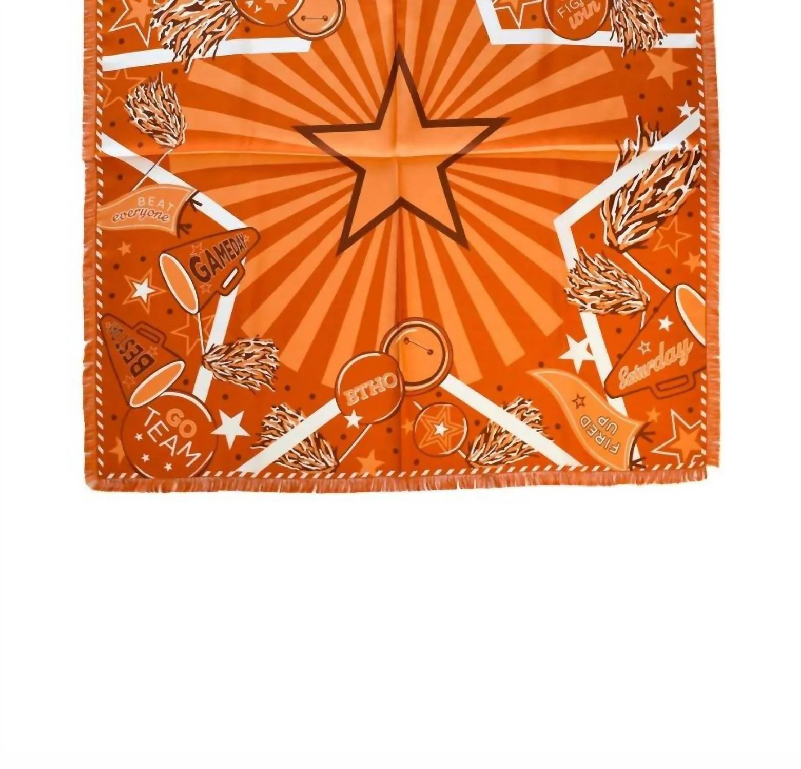 Women's Burnt Orange Fringed Spirit Scarf | Shop Simon