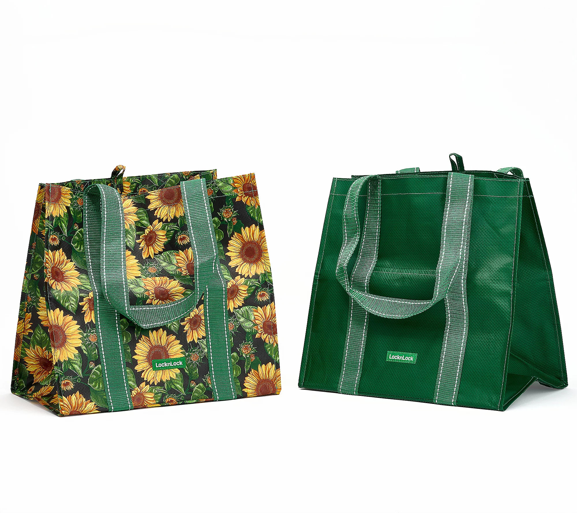 LocknLock Set of 2 Harvest Print Shopping Tote Bags | QVC