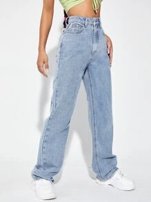High Waist Wide Leg Jeans | SHEIN