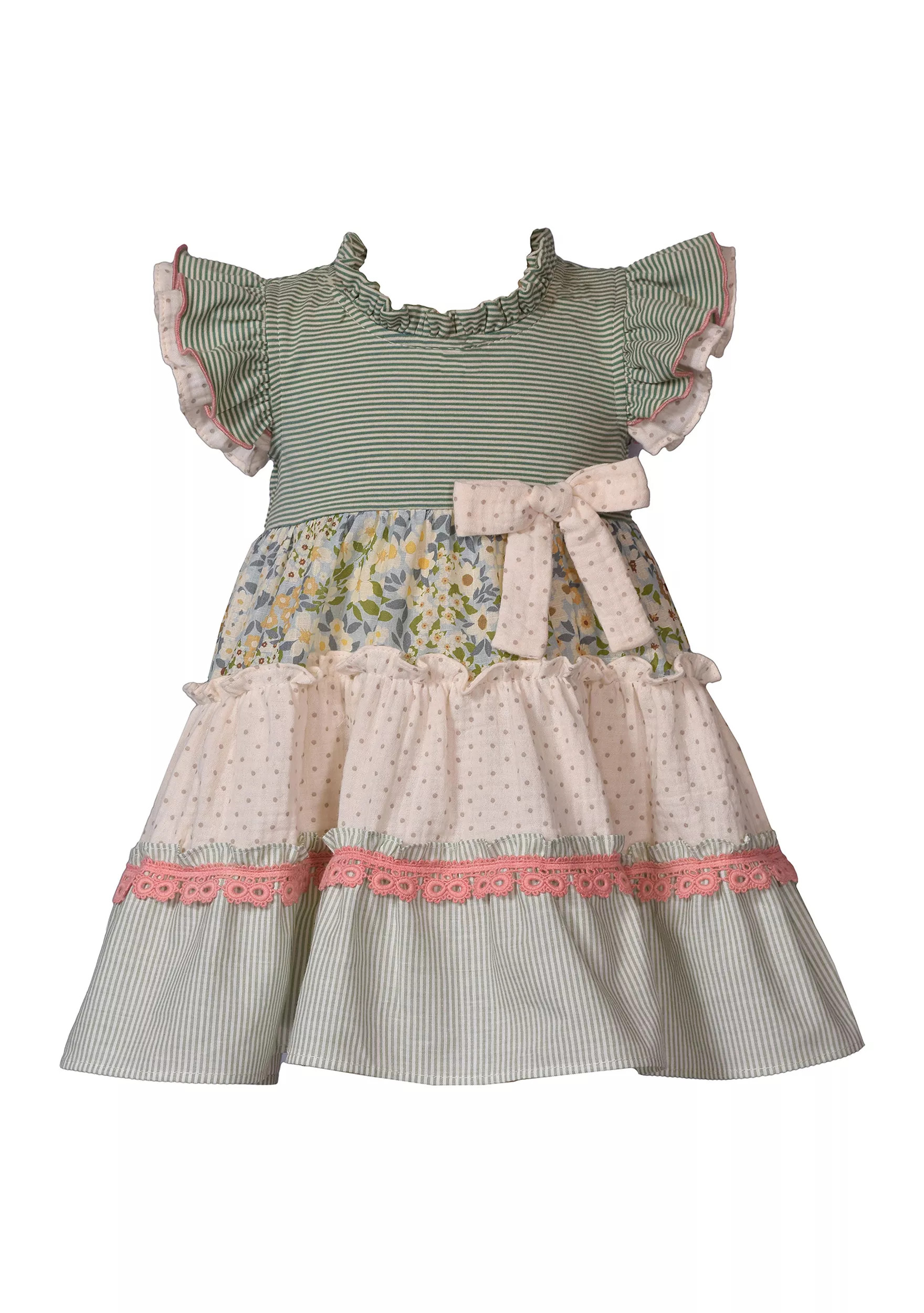 Toddler Girls Mixed Printed Dress | Belk