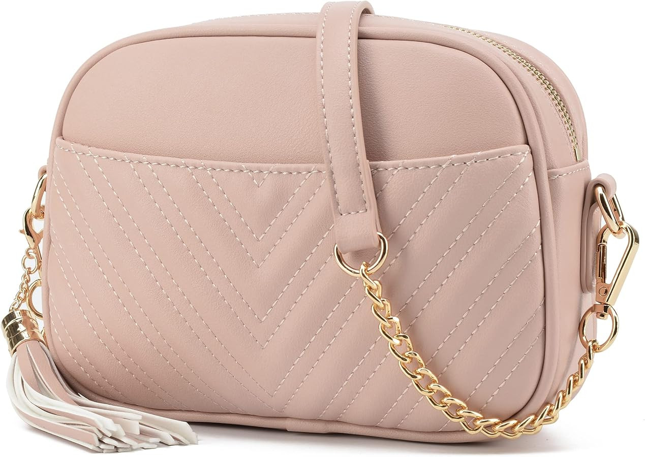 lola mae Quilted Crossbody Bag, Trendy Design Shoulder Purse | Amazon (US)