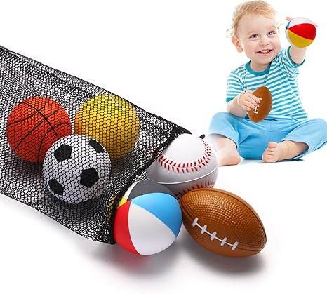 Mini Sports Balls Set of 6 Foam Ball for Kids 2.8 inch Soft Balls for Toddlers with Bag Includes ... | Amazon (US)
