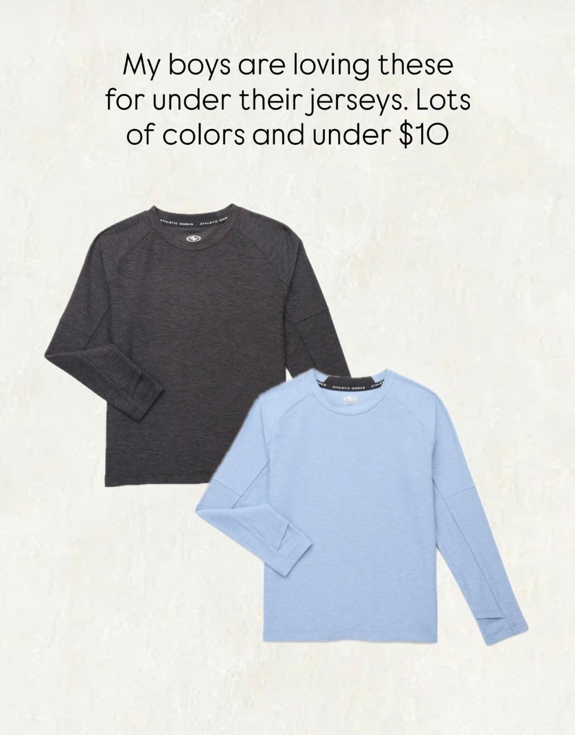 My boys love these Buttercore long sleeves for under their jerseys #boysstyle 

#LTKKids #LTKActive #LTKFamily
