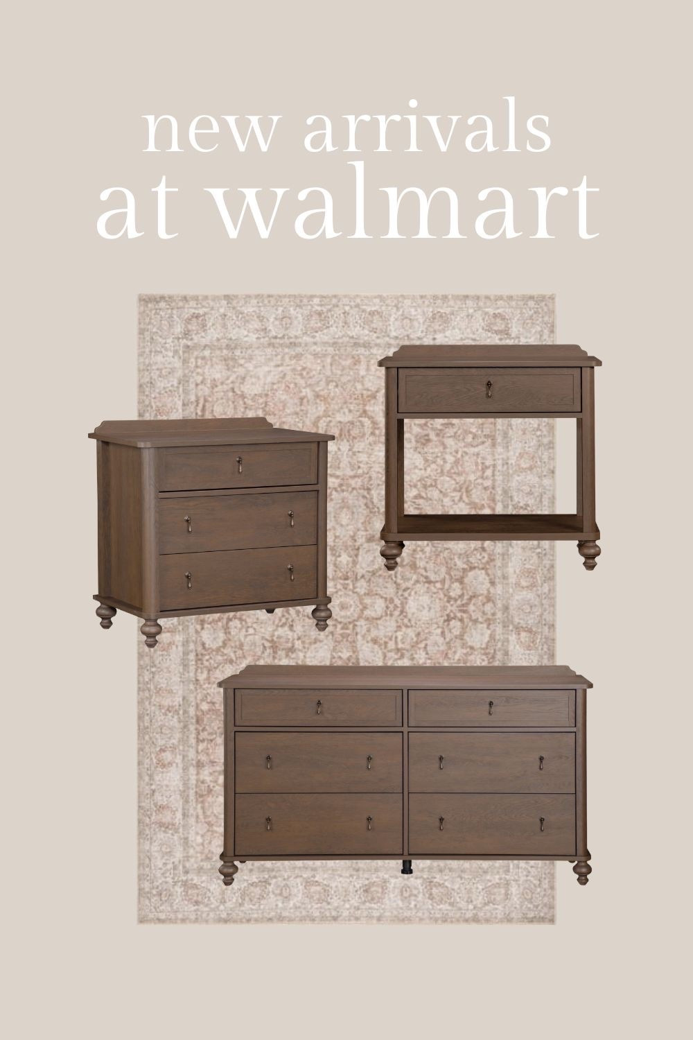 New bedroom furniture from the My Texas House line at Walmart. I have some nightstands from this line and the quality is so good.