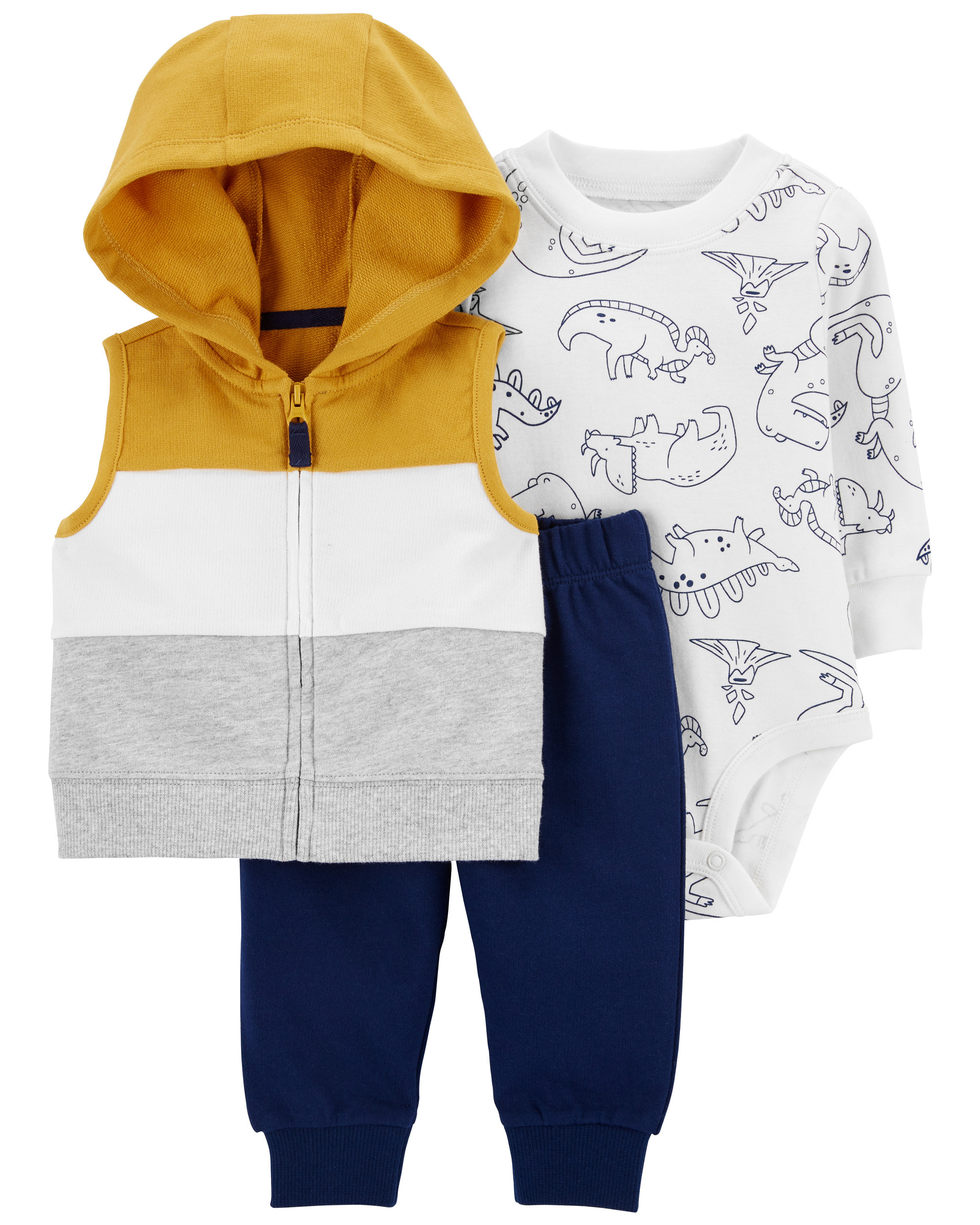 3-Piece Striped Little Vest Set | Carter's