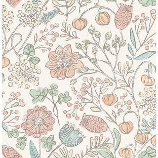 Pastel Southern Trail Pinks Vinyl Peel & Stick Washable Wallpaper Roll (Covers 30.75 Sq. Ft.) | The Home Depot