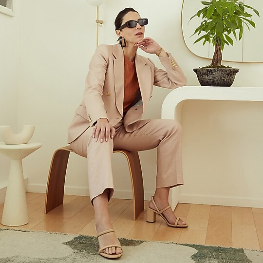 Rectangle cotton raffia-wrapped earrings | J. Crew US