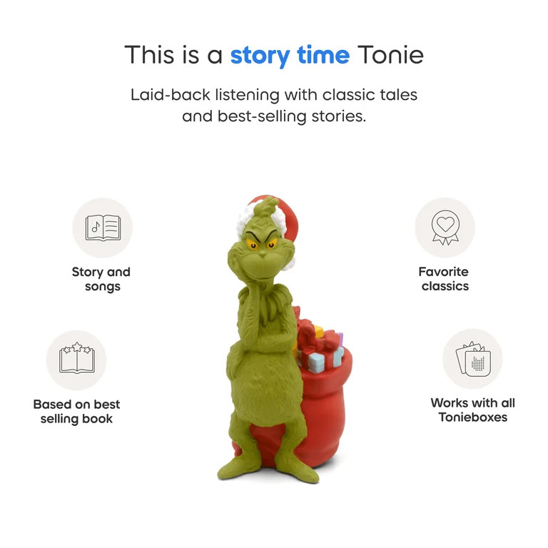 tonies Dr. Seuss How The Grinch Stole Christmas! Audio Play Figurine for Toniebox, Small, Green, ... | Walmart (US)