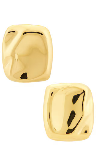 Casa Clara Coral Studs in Metallic Gold. | Revolve Clothing (Global)