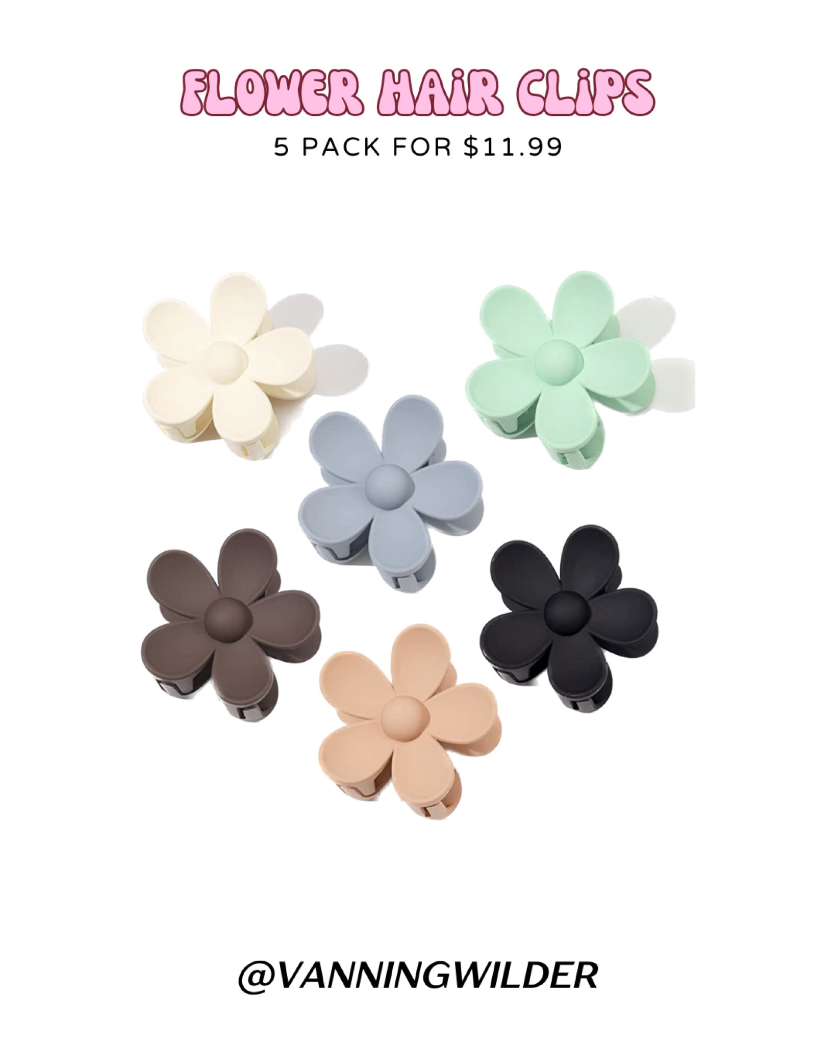 Cute flower clips for your hair! #hairclips