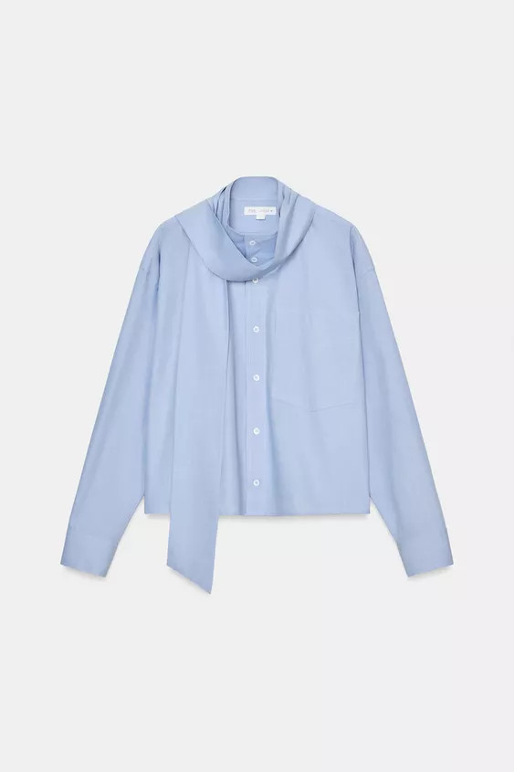 ZW COLLECTION BOW SHIRT | Zara US