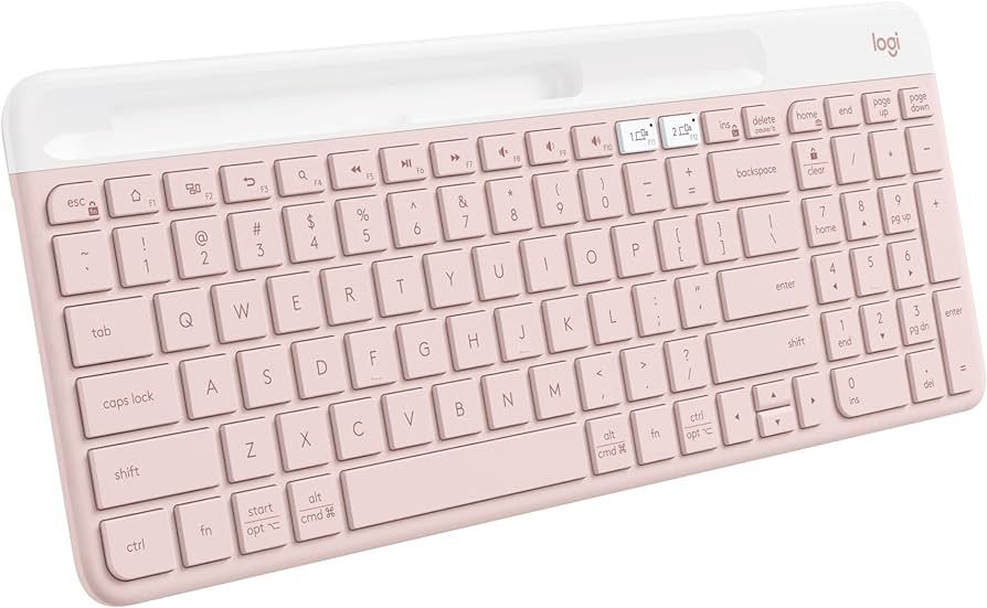 Logitech K585 Multi-Device Slim Wireless Keyboard, Built-in Cradle for Device; for Laptop, Tablet... | Amazon (US)