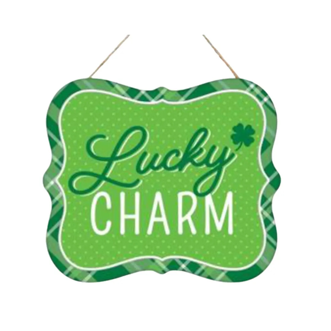 Lucky Charm St. Patrick's Day Metal Sign Wreath Decoration - Etsy | Etsy (US)