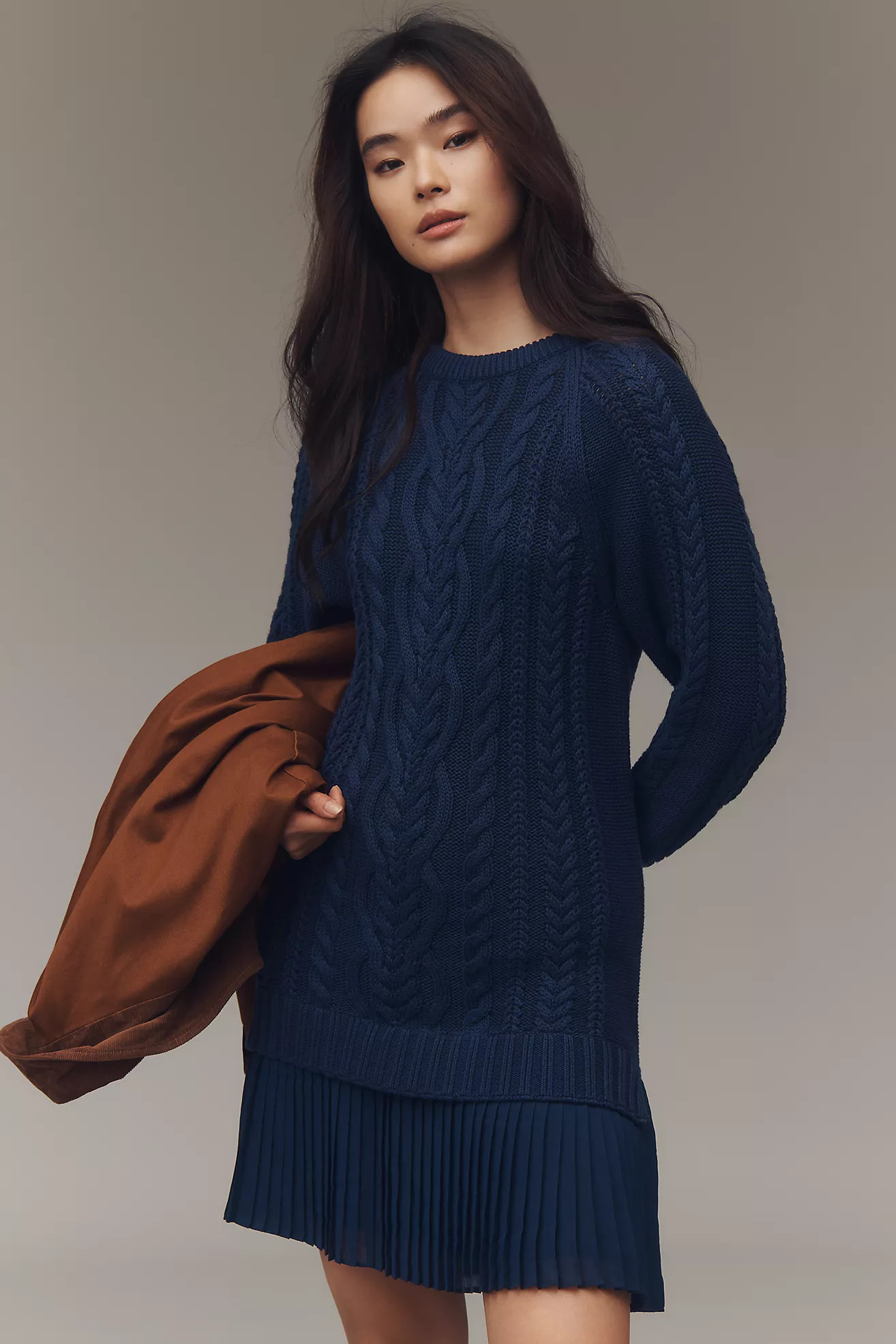 The Delphine Sweater Twofer Mini Dress | Anthropologie (US)