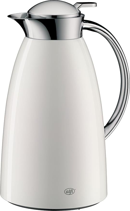 alfi Gusto Glass Vacuum Lacquered Metal Thermal Carafe for Hot and Cold Beverages, 1.0 L, White | Amazon (US)