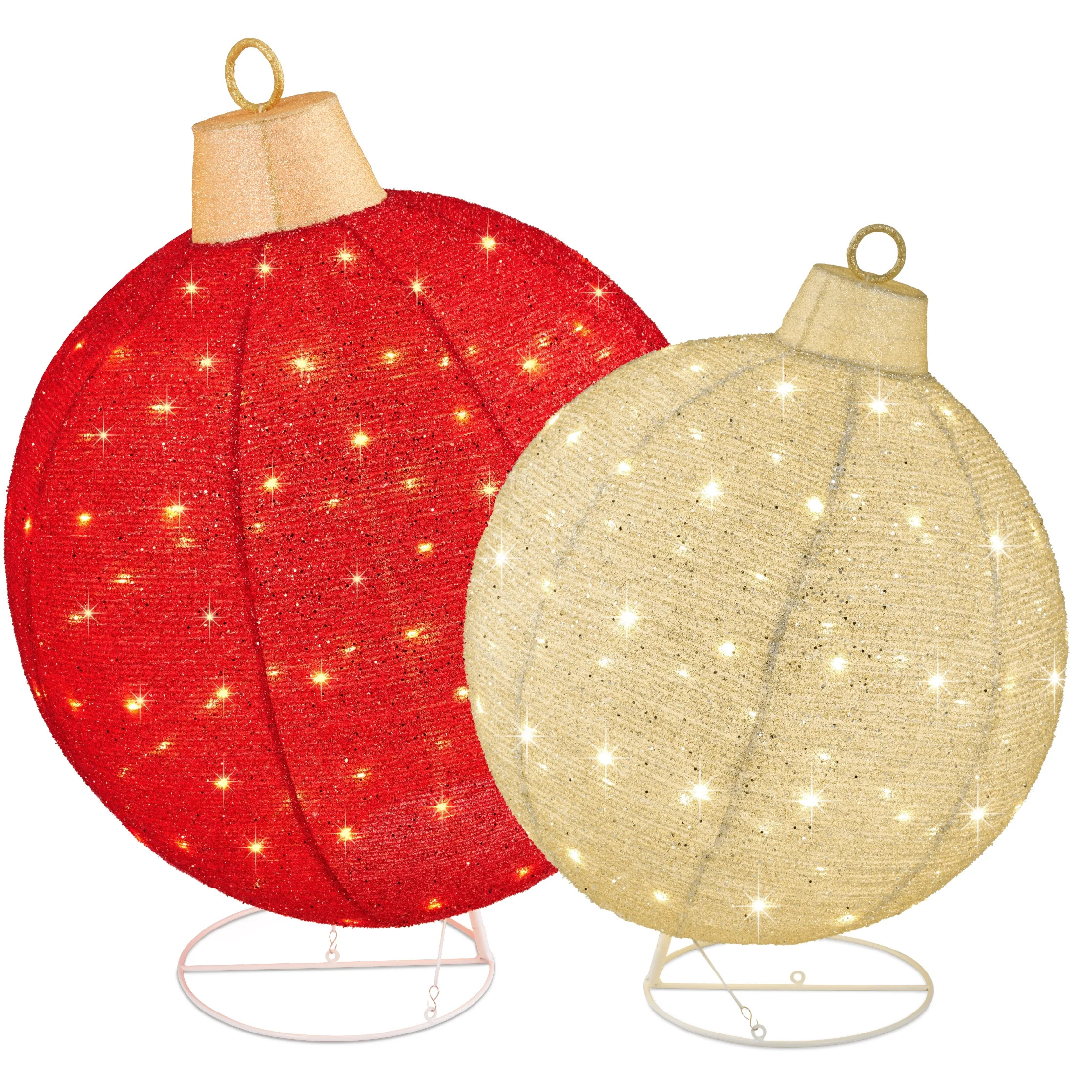 Best Choice Products 2pc Lighted Pop-Up Christmas Ornaments Outdoor Holiday Decoration w/ 180 LED... | Walmart (US)