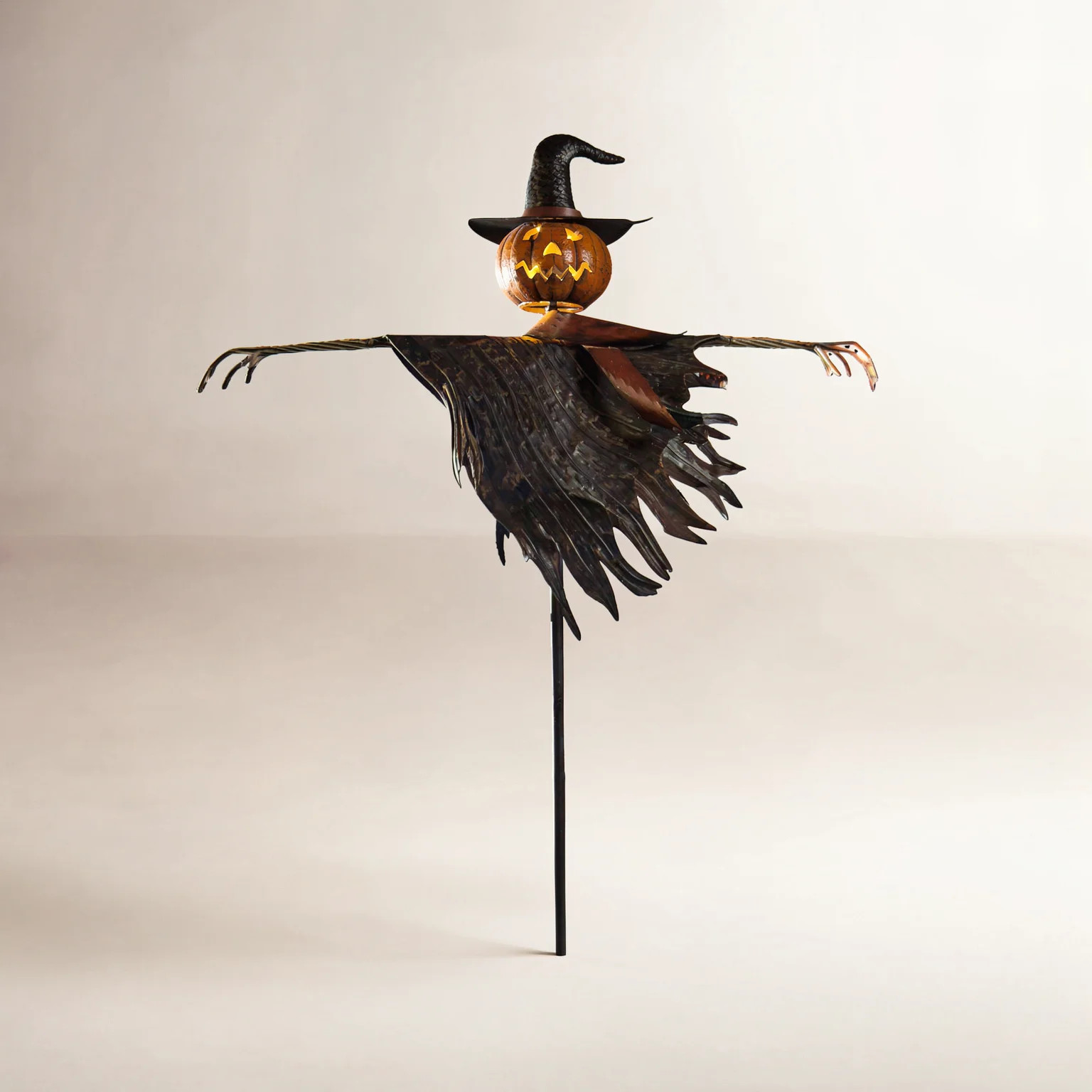 Halloween Solar Scarecrow Jack Garden Stake | Birch Lane
