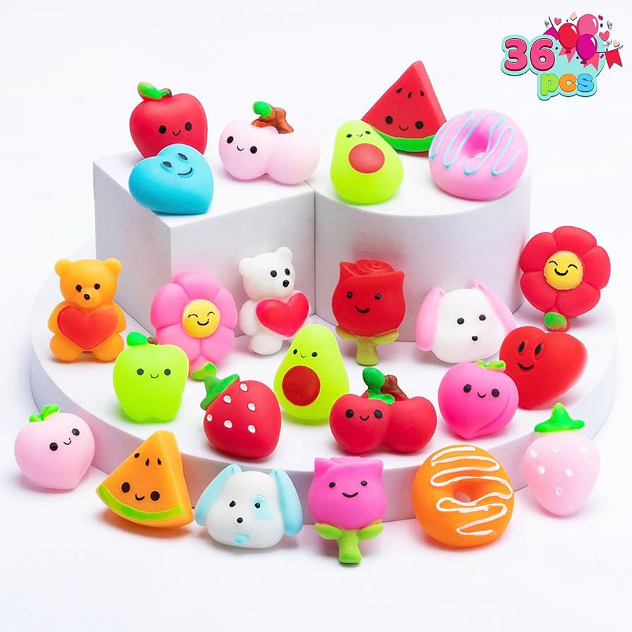 JOYIN 36 Pcs Valentine's Day Mochi Squishy Toys, Stress Relief Gifts for Party Favors, Gift Excha... | Amazon (US)