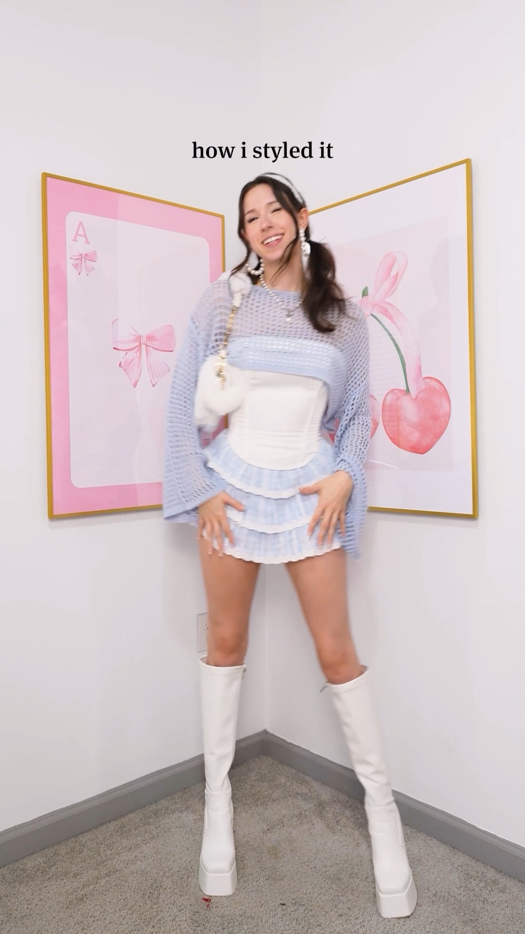 What I Got vs. How I Styled It 💕👗
Sharing 3 different outfits styled around my latest fashion finds — this video is all about taking cute pieces and bringing them to life with your personal aesthetic! Whether you’re into soft girl vibes, retro denim, or coquette with a sporty twist, there’s inspo here for you 🫶

💙 Outfit 1: A dreamy, layered look featuring a white ShowPo corset, frilly Altar’d State mini skirt, and tall white boots from Amazon — perfect for girly content days or fashion events
☁️ Outfit 2: A soft and casual combo with a LaLuneDuCiel fitted top and flared jeans from DressUp, styled with white Adidas sneakers for a comfy, retro everyday look
🎀 Outfit 3: Coquette meets Y2K with this blush pink BabyBoo zip-up hoodie and low-rise ribbon jeans from PacSun — finished off with Adidas sneakers for an effortlessly cute finish

✨Style Aesthetics: coquette, soft girl, Y2K, retro revival, casual cute
🛍️ Tap to shop every piece & recreate your fave look!

#LTKFindsUnder50 #LTKFindsUnder100 #LTKStyleTip