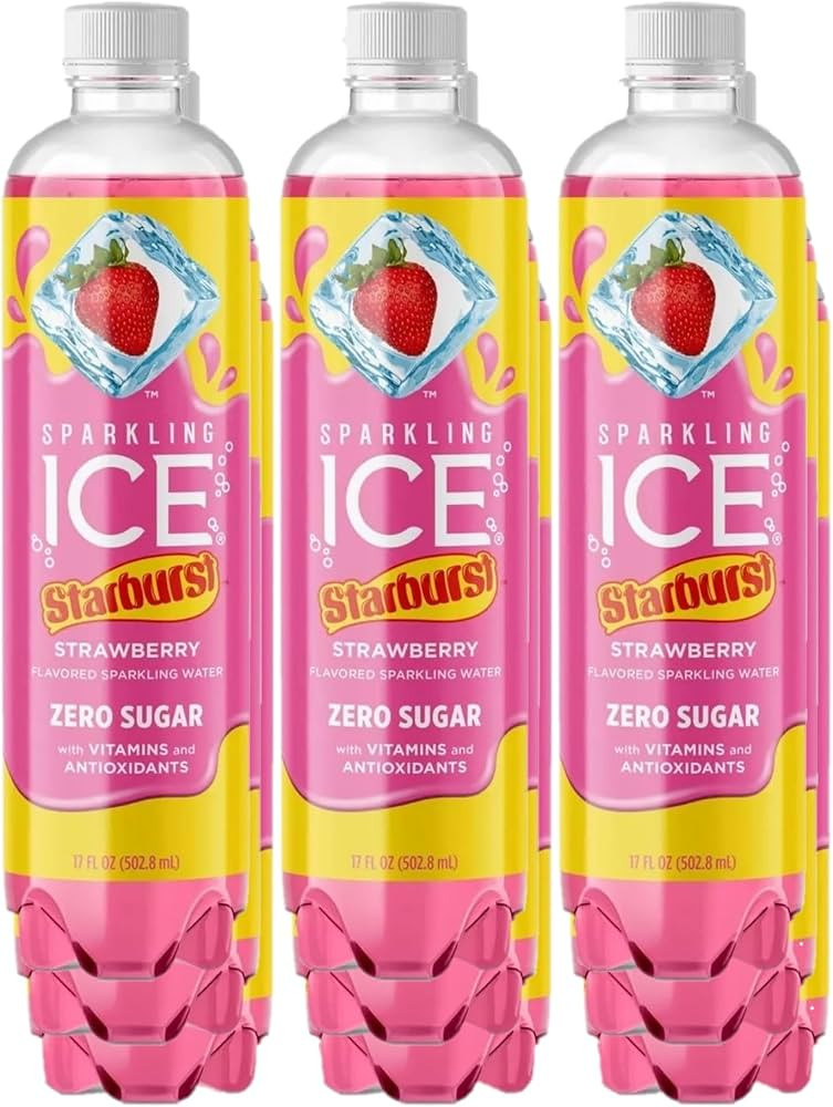 Starburst Sparkle: 9-Pack Variety of Sparkling ICE Water - 17oz Flavors with Bonus, Rich in Antio... | Amazon (US)