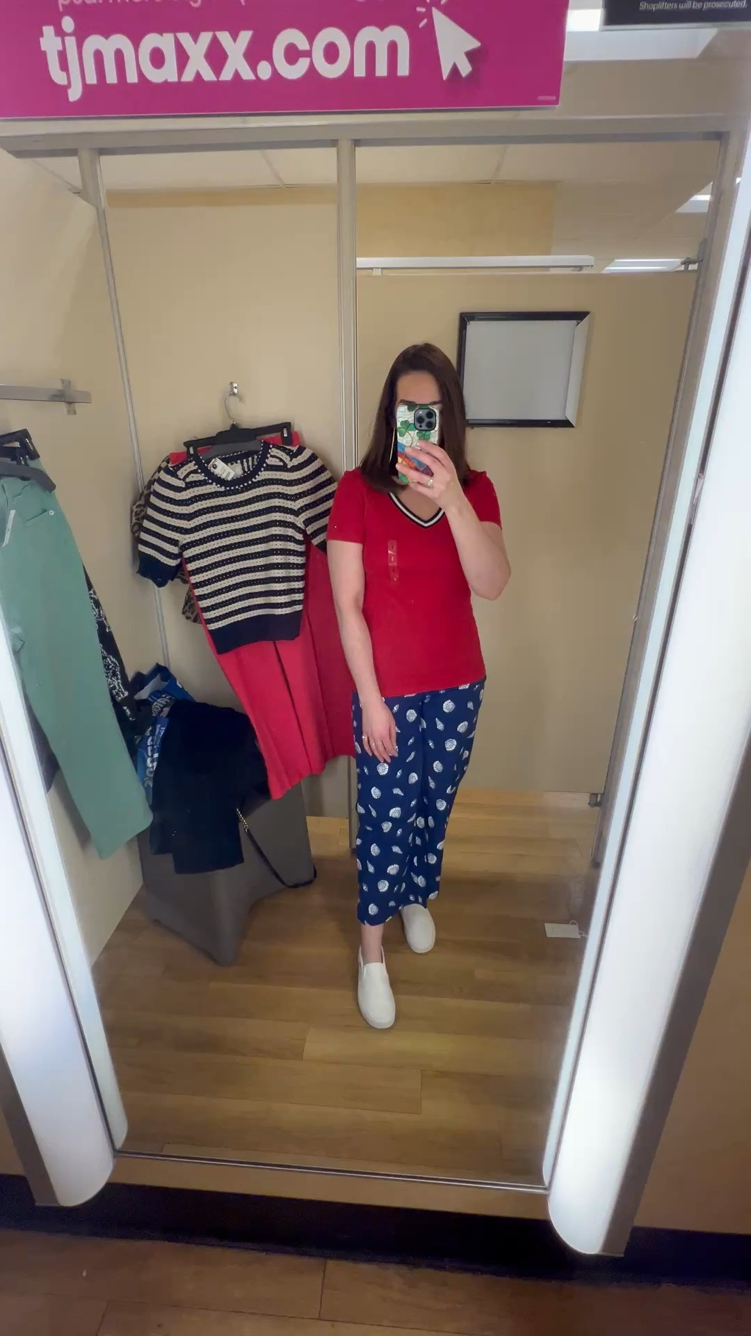 Red tshirt (s). Blue shells wide leg pants (4). White slip on sneakers (8.5). #tshirt #redshirt #redtop #blueshellpants #pants #widelegpants #sneakers #whitesneakers #sliponsneakers #springoutfit spring outfits 2026

#LTKSeasonal #LTKootd