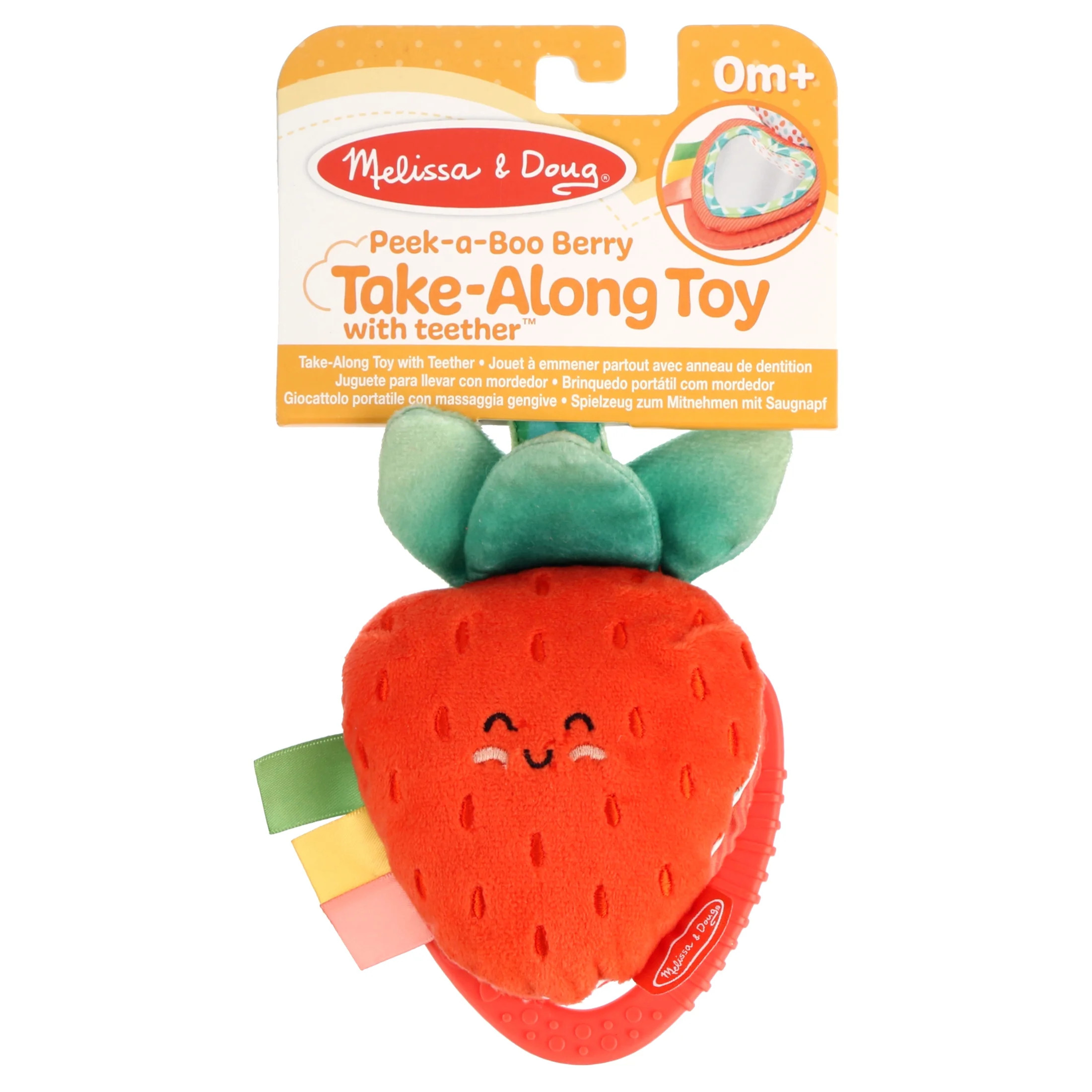 Melissa & Doug Peek-a-Boo Berry Take-Along Toy with Teether, Clip-On Stroller Toy for Baby Ages 1... | Walmart (US)