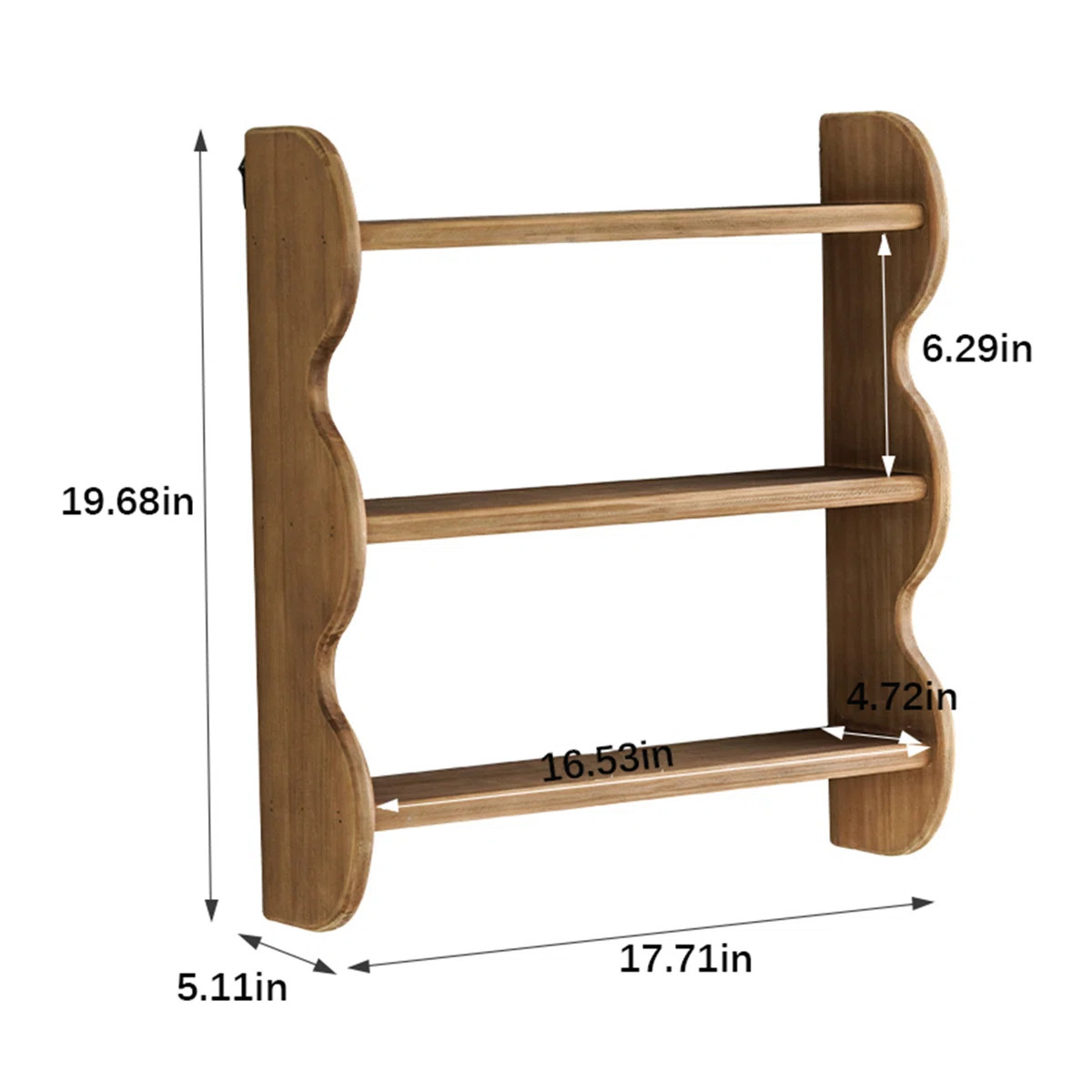 Vintage Solid Wood Wall-Mounted Shelf | Wayfair North America